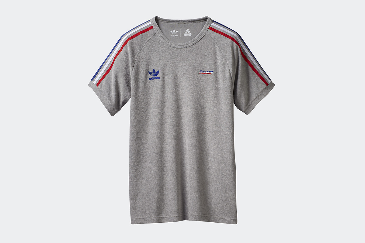 Palace x Adidas Soccer gray パレスTシャツ